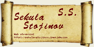 Sekula Stojinov vizit kartica